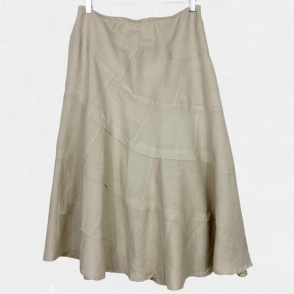 SANDRO Blondy Stripe Linen Blend Skirt main image 0